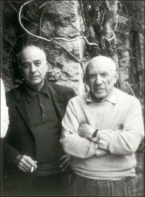Corpora e Picasso a Mougin nel 1969